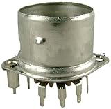 Belton Vacuum Tube Socket (VT9-PT-C) 9 Pin / Miniature, Micalex, Top Chassis Mount, w/ Shield Base