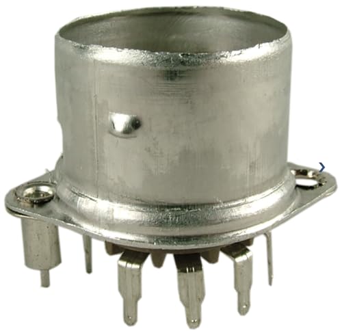 Belton Vacuum Tube Socket (VT9-PT-C) 9 Pin / Miniature, Micalex, Top Chassis Mount, w/ Shield Base