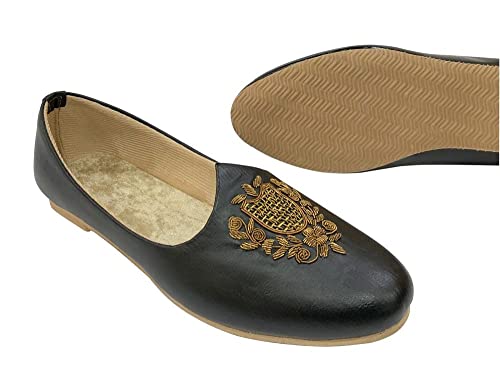 Punjabi Jutti for Men Black Stylish Loafers Sherwani Juti Men Ethnic Slip-on Casual Handmade Mojari Shoes4