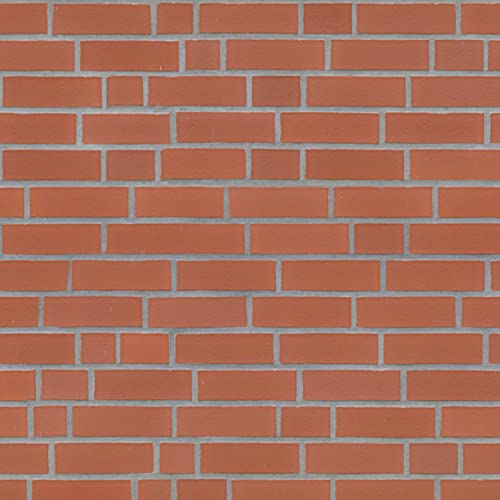 3 hojas autoadhesivas de pared de ladrillo para casa de muñecas escala 1:12 (rojo liso) Cover