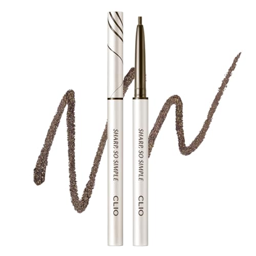 Image of CLIO Sharp So Simple Waterproof Pencil Liner, 2mm Ultra-Slim Thin Precision Tip, Tug Free Glide, Smudge Proof Long Wear Formula, Safe for Sensitive Eyes, Easy Control For Daily Makeup (004 Dark Brown)