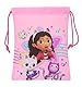 GABBY’S DOLLHOUSE PARTY Lunch Bag, Tasche für Snacks, Qualität und maximale Widerstandsfähigkeit, für Mahlzeiten, Erholung, 20 x 25 cm, Hellrosa, hellrosa, Estándar, Casual