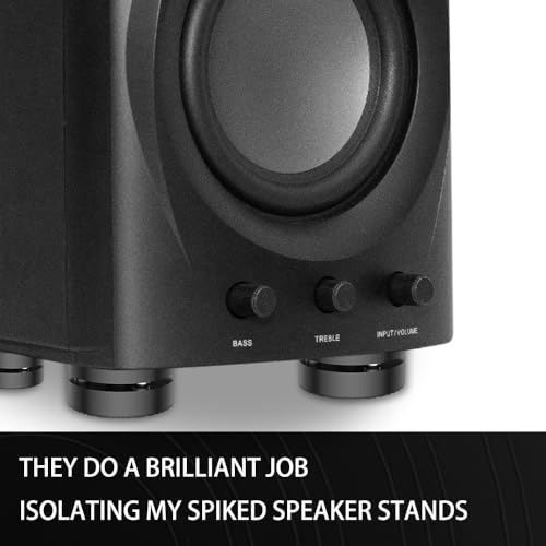 Tertullus 4 piezas de altavoces pies de aluminio HiFi amortiguador pies para dispositivos de alta fidelidad - imagen 8