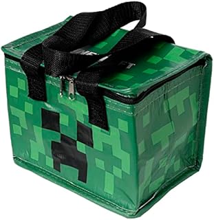 Puckator COOLB105 Recycled Plastic Bottle RPET Reusable Cool Bag Lunch Bag - Minecraft Creeper