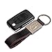 kaser Cover Guscio Scocca Chiave Telecomando 3 Tasti per Citroen C1 C2 C3 C4 C5 con Portachiavi in Pelle