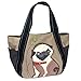 Chala Pug Carryall Zip Tote Handbag, Pug Lovers Pug Mom