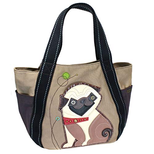 Bolso Tote Pug Lovers Pug Mom Carryall 18"x10"x12.5" miniatura 1