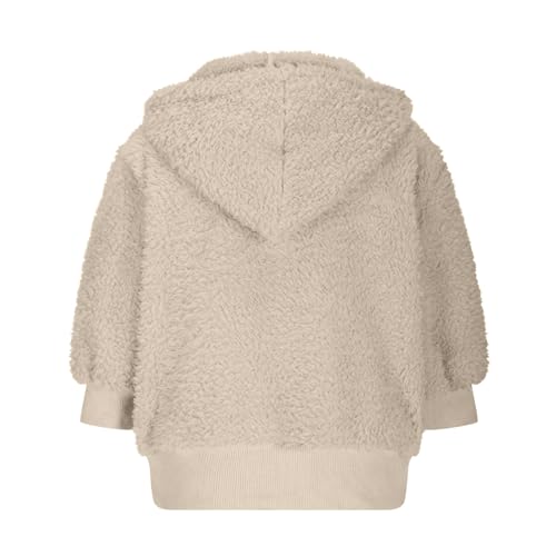 Girls Fuzzy Fleece Pullover Hoodies Unisex Kids Half Zip Sweatshirt Casual Loose Winter Warn Outwear Coat with Pockets4