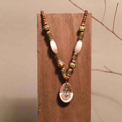 Image of AAKRITI ART CREATIONS Boho Tribal Handcrafted Ethnic Necklace Collection | Mandala, Dreamcatcher, Sunburst & Moonstone Designs | Artisan Collar, Lariat & Pendant Statement Jewelry for Women