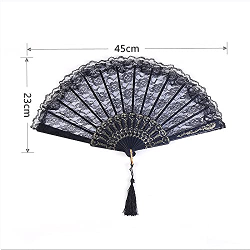 Ventilateurs pliants en dentelle Youther pour décor de maison et danse