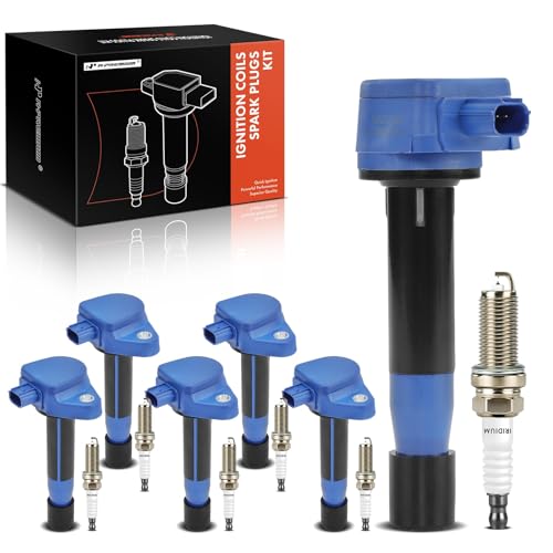 A-Premium (Blue) Set of 6 Ignition Coil Pack and Iridium Spark Plugs Compatible with Honda Accord 2008-2012 Crosstour Odyssey & Acura RL TL TSX 3.5L 3.7L by A-Premium - Used condition - US$78.30