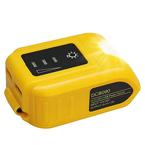 Shinga Power DCB090 Power Source for Dewalt 20v Lithium-Ion Battery Coverters to 2