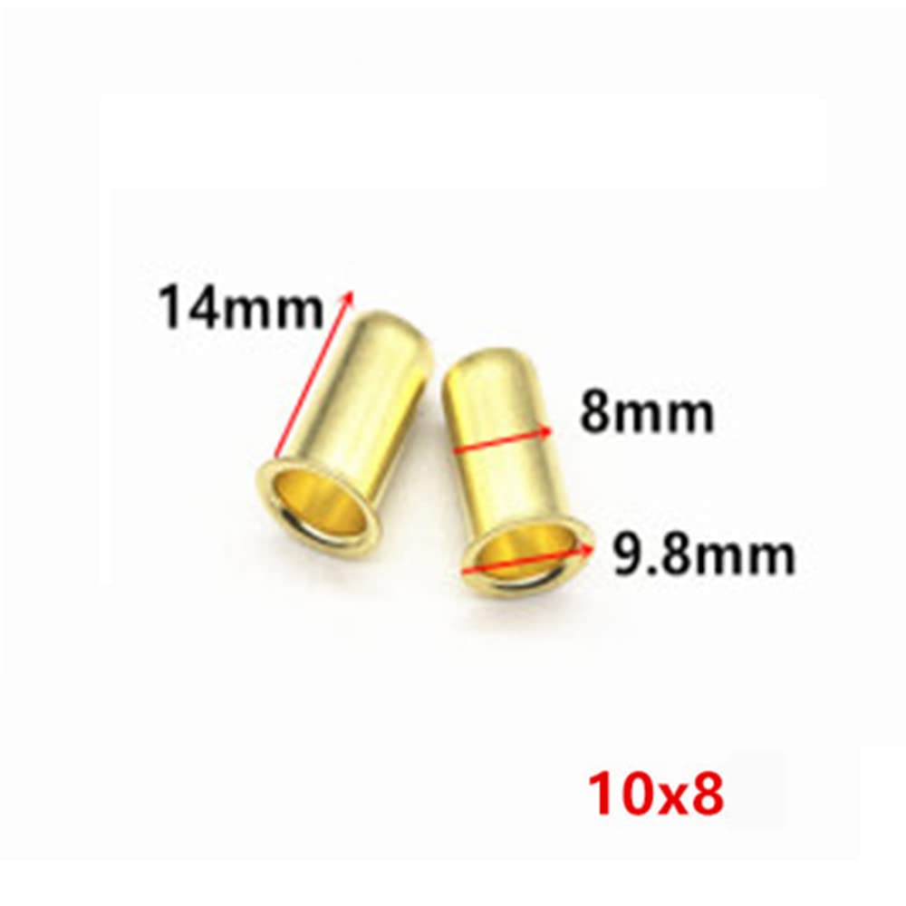 10PCS Brass Tube Bushing Core Fit Nylon Tube Compression Sleeve Pipe Fitting,PT 10x8mm