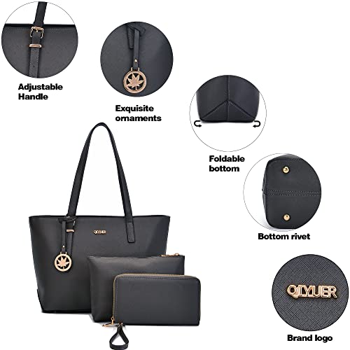 Image of Purses And Wallets Set For Women Work Tote Satchel Handbags Shoulder Bag Top Handle Totes Purse With Matching Wallet