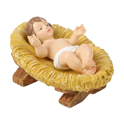 Mixnexorad Jesuskind in der Krippe Figur,Jesuskind Figur Krippe |...