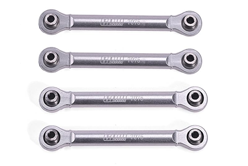Aluminum 7075 Rear Swing Arm Pull Rod for Tamiya 1:10 R/C 58719 BBX BB-01 Upgrade Parts - Silver