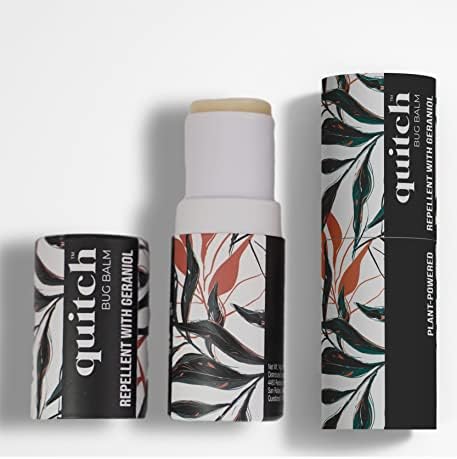 Quitch Mosquito Bug Repellent Balm, Bug Spray Alternative Travel Size Repellent, DEET Free Mosquito Shield for Kids, Natural Travel Size Mosquito Repellent Wipes Alternative Balm for Baby and People