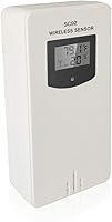 Vista 2 de SMARTRO Sensor remoto inalámbrico de reemplazo de termómetro para interior y exterior para SC92