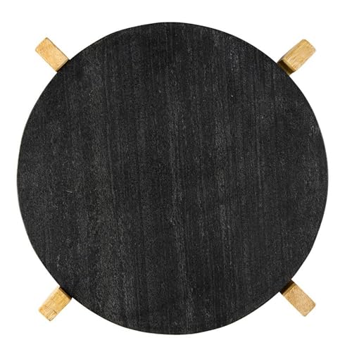 Santa Barbara Design Studio Charcuterie Boards for Cheese, Meat, and Fruit Marble Board on Mango Wood Stand, 12.25" L x 10" W x 2" H, Black by Santa Barbara Design Studio - Image 2