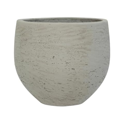 Pottery Pots Flower Pot Elegant Coral Planter, Grey Washed 14" H x 15.5" W Cover