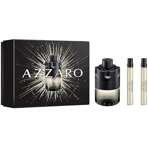 Azzaro The Most Wanted Eau de Toilette Intense – Aromatic & Woody Mens Cologne Gift Set – 3-Piece Set Includes Full Size Fragrance (100ml) + Two Travel Size Sprays (10ml) - Gifts for Men Cover