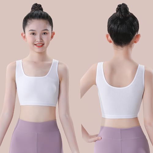 Girls Bra, 6PCS Girls Training Bra Cotton Bralette Seamless Cami Crop Bras2