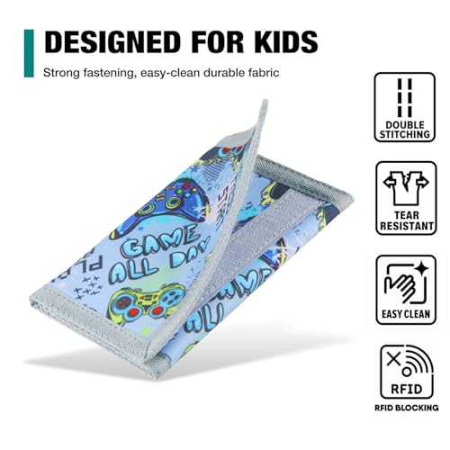 Image of Kids Wallet for Boys Ages 4-12, Video Game Gamer Gaming Boys Wallet, Toddler Wallets with Coin Pocket, Novelty Christmas & Birthday Gift
