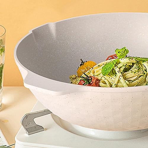 Wok antiadherente 12.6 pulgadas con tapa de vidrio miniatura 6