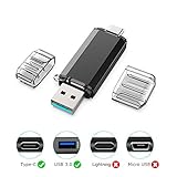 KEXIN USB C Flash Drive 128GB USB 3.0 Dual OTG USB C Memory Stick USB Stick Type C Thumb Drive Pen Drive for PC Tablet Laptop TV Car Smartphones (Huawei Honor Samsung Xiaomi) Black - Image 2