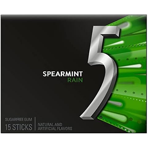5 Gum, Spearmint Rain, Sugar Free, 15-ct Cover