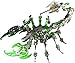 3D Metal Puzzle, 200 Pieces 3D Mechanical Scorpion King Metal Puzzle Model Kit, Stainless Steel Mechanical Insect Animal Model, 3D Puzzle Metal DIY Ornament Gifts for Adults Teens (GrÃ¼n)