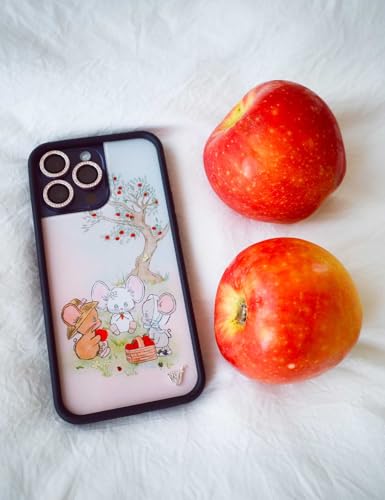 Image of Wildflower Cases - Compatible with iPhone 16 Pro Max | Protective Black Bumper, 6.5ft Drop Test Certified, Women Owned Small Business | Animals Picnic Dainty Aesthetic Cute Trendy | Mice Friends