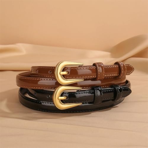 Rfmfkkg Women Leather Thin Belts For Jeans Pants Dress Ladies Skinny Belt With Gold Alloy Buckle2