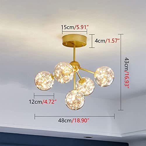 Creative Full Star Chandelier Lulet | Lustre postmoderne chambre - 4