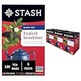 Stash Tea English Breakfast Black Tea, 20 Count Tea Bags in Foil (Pack of 6)