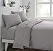 Price comparison product image Sleepdown Fitted Sheet Super Soft Cosy Easy Care Polycotton Bed Linen Luxury Bedding Bedsheet Deep Non Iron - Grey - Double, 25 cm