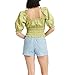 Levi's Women's Tilly Smocked Blouse, Nile-Green, Large