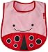 Skip Hop Zoo Little Kid and Toddler Tuck-Away Water Resistant Baby Bib, Multi Livie Ladybug