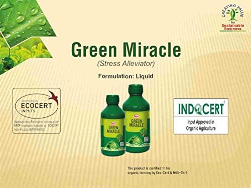 Stanes Organic Green Miracle Liquid Plant Growth Regulator for Home Garden & Plants- Stress Alleviator- Results In Higher Yield. (500ml)