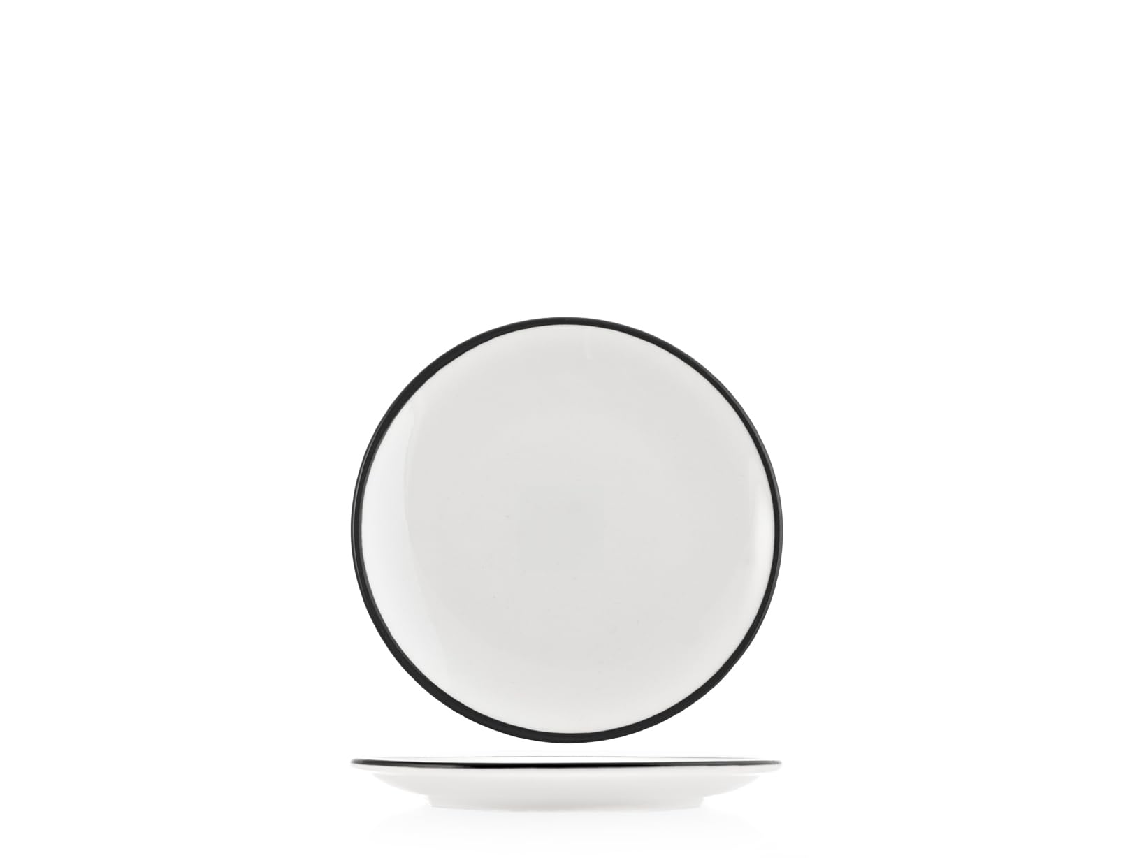 H&H Set 12 Piatti Pane Linea – Piattini Ø17 cm – Porcellana Elegante per Antipasti, Dessert, Finger Food – Lavabili in Lavastoviglie