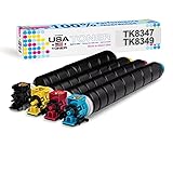 MADE IN USA TONER Compatible Replacement for Kyocera TASKalfa 2552ci, 2553ci, Copystar CS2552ci, CS2553ci, TK-8347, TK-8349 (Cyan, Magenta, Yellow, Black, 4 Pack)