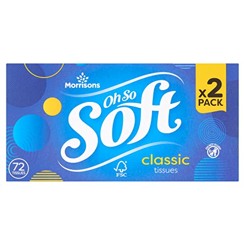 Morrisons 3 Ply Regular Facial Tissues Twin Pack