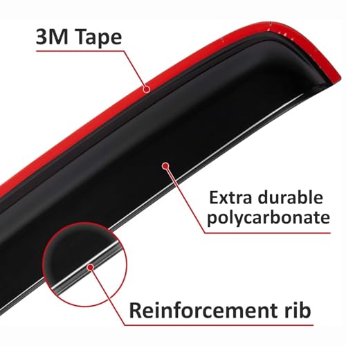 Image of Extra Durable Sunroof Visor Wind Deflector for Sun /Moonroof (35.6 inch inch) - Universal Sunroof Deflector Tool-Free Install - SR11005