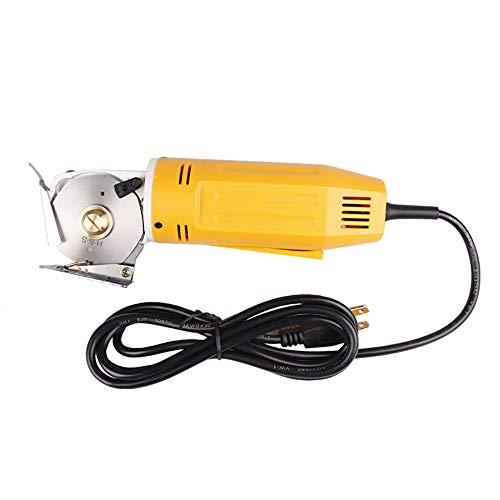 LeTkingok 110V Round Knife Cutting Machine -Diameter Blade 70mm, RSD-70 Type Electric Cutter Fabric Cloth Cutting Round Knife Cutting Machine