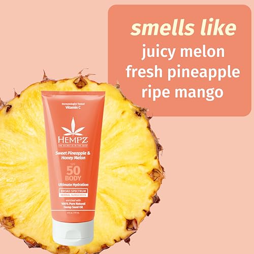 Hempz Daily Body Sunscreen Spf 50, Sweet Pineapple And Honeymelon, Reef Safe thumb #3