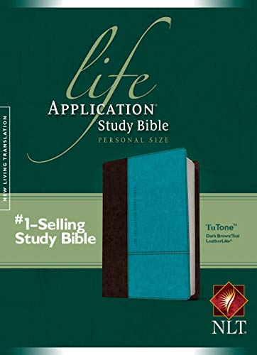 NLT Life Application Study Bible, Second Edition, Personal Size (LeatherLike, Dark Brown/Teal)