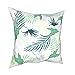 Housse de coussin décorative en forme de feuilles de palmier vertes pour salon, chambre à coucher, canapé 30,5 x 30,5 cm