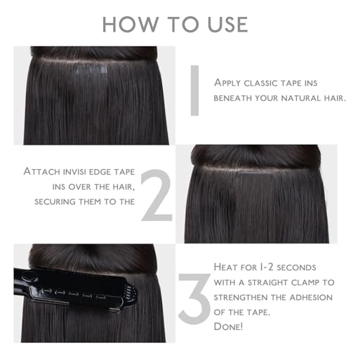 Image of WENNALIFE Invisi Edge Tape in Hair Extensions Human Hair,#330,14 Inch