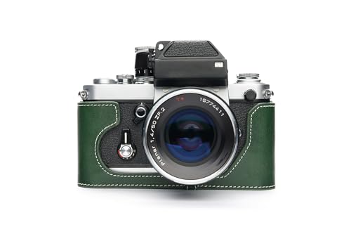 TP Original Nikon F2 F2A F2AS 専用 ブルタイプ 本革 ボディケース 緑色