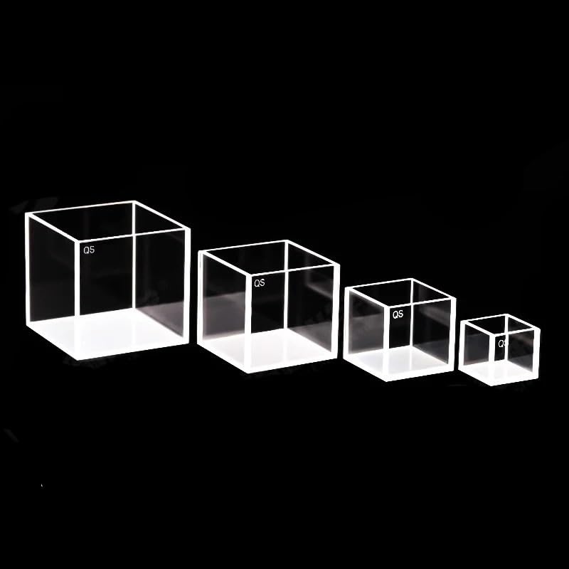 Cuvette de fluorescence en quartz fritté 125ml avec couvercle pour laboratoire
